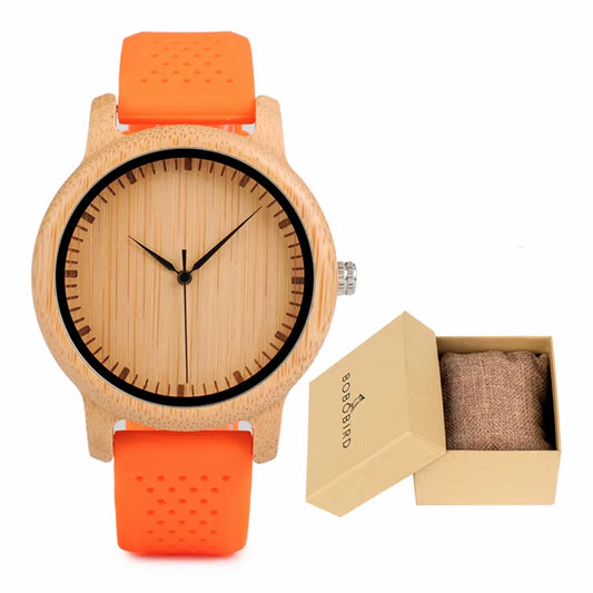 Wooden Watches for Men & Women Leather Strap Quartz Watches Support OEM Customized Dropshipping