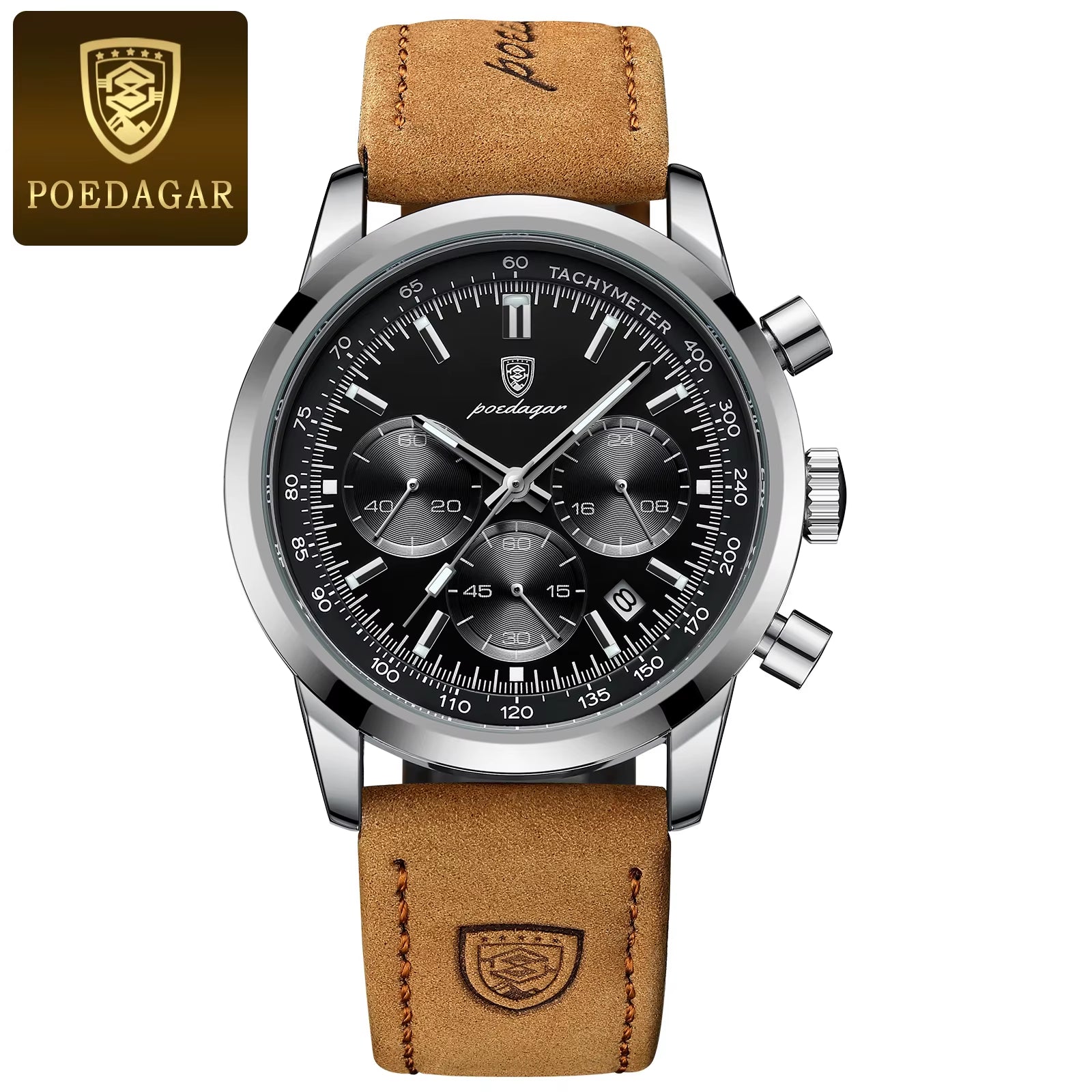 Top Brand Men'S Quartz Watch Waterproof Luminous Chronograph Military Man Watch Luxury Fashion Leather Watches for Men