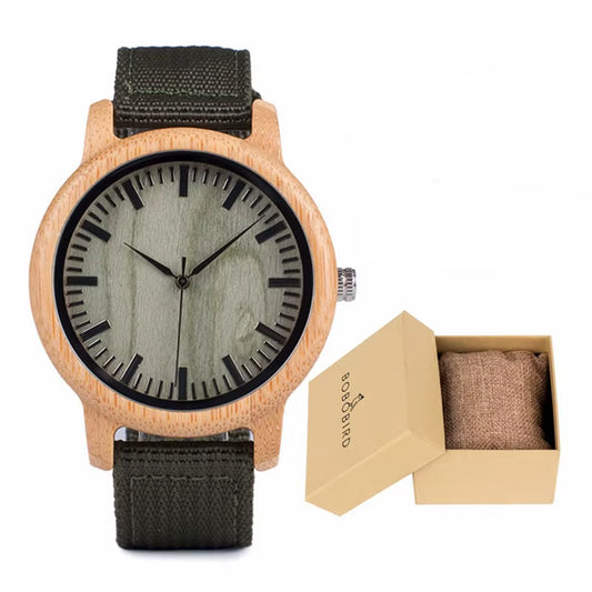 Wooden Watches for Men & Women Leather Strap Quartz Watches Support OEM Customized Dropshipping