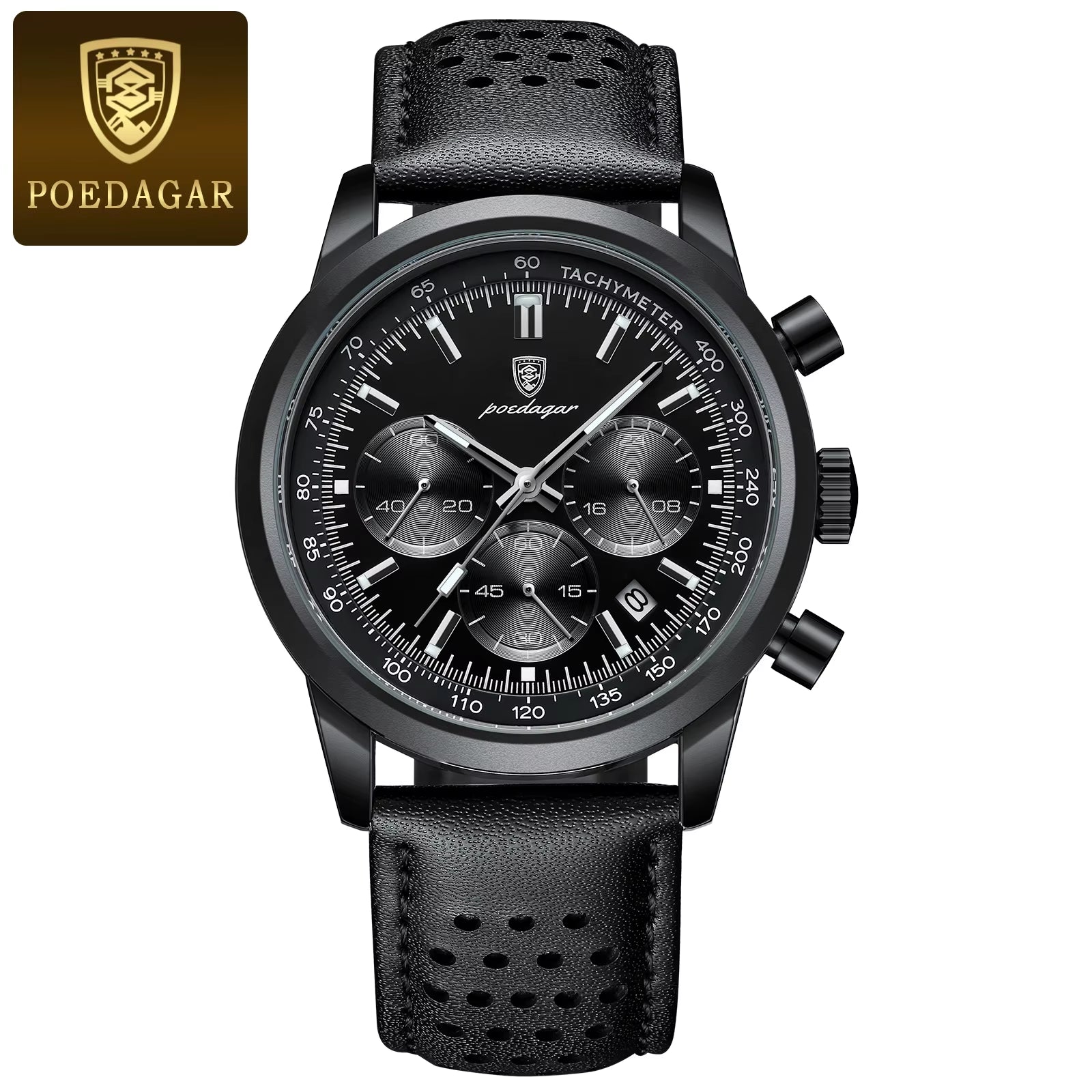 Top Brand Men'S Quartz Watch Waterproof Luminous Chronograph Military Man Watch Luxury Fashion Leather Watches for Men